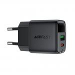 Incarcator retea Acefast A117 GaN, 1xUSB-C, 1xUSB-A, Display LED,  35W, 3A, Fast Charging, Negru 4 - lerato.ro