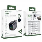 Incarcator retea Acefast A117 GaN, 1xUSB-C, 1xUSB-A, Display LED,  35W, 3A, Fast Charging, Negru 7 - lerato.ro