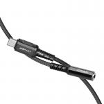 Cablu audio Acefast C1-07, USB-C tata la Jack 3.5mm mama, Convertor DAC integrat, Lungime 18cm, Negru 4 - lerato.ro