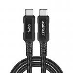 Cablu pentru incarcare si transfer de date Acefast C4-03, 2x USB-C, 100W, 5A, 480 Mbps, 2m, Negru 2 - lerato.ro
