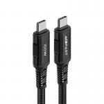 Cablu pentru incarcare si transfer de date Acefast C4-03, 2x USB-C, 100W, 5A, 480 Mbps, 2m, Negru 3 - lerato.ro
