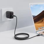 Cablu pentru incarcare si transfer de date Acefast C4-03, 2x USB-C, 100W, 5A, 480 Mbps, 2m, Negru 5 - lerato.ro