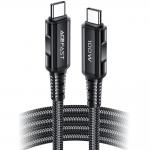 Cablu pentru incarcare si transfer de date Acefast C4-03, 2x USB-C, 100W, 5A, 480 Mbps, 2m, Negru 7 - lerato.ro