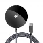 Incarcator wireless Acefast E24, Compatibil cu MagSafe, Putere maxima 15W, 3A, Intrare USB-C, Negru 2 - lerato.ro