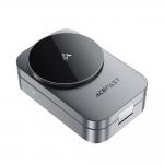 Stand incarcare 3-in-1 Acefast E22, Compatibil cu MagSafe, Putere maxima 22.5W, 3A, Intrare USB-C, Gri 4 - lerato.ro