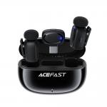 Kit microfon Acefast R2, 2 TX + 1 RX USB-C, Noise Cancelling, Carcasa incarcare, Autonomie 4h, Incarcare USB-C, Negru 4 - lerato.ro