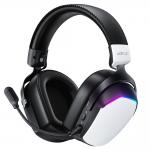 Casti gaming wireless Acefast H11, Drivere 50mm, Bluetooth 5.4, 2.4 GHz dongle, AUX. Microfon, Incarcare USB-C, 1000 mAh, Autonomie 70h, Iluminare RGB, Negru 2 - lerato.ro