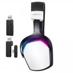 Casti gaming wireless Acefast H11, Drivere 50mm, Bluetooth 5.4, 2.4 GHz dongle, AUX. Microfon, Incarcare USB-C, 1000 mAh, Autonomie 70h, Iluminare RGB, Negru 5 - lerato.ro
