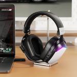 Casti gaming wireless Acefast H11, Drivere 50mm, Bluetooth 5.4, 2.4 GHz dongle, AUX. Microfon, Incarcare USB-C, 1000 mAh, Autonomie 70h, Iluminare RGB, Negru 8 - lerato.ro