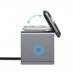 Statie de incarcare 3-in-1 Acefast E34, Compatibil cu MagSafe, Putere maxima 22.5W, 3A, Cablu USB-C integrat, Gri 4 - lerato.ro