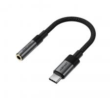 Adaptor audio Acefast J12, USB-C la Jack 3.5mm mama, Lungime 15cm, Negru
