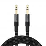 Cablu audio Acefast J10, 2xJack 3.5mm tata, Lungime 1m, Negru 2 - lerato.ro