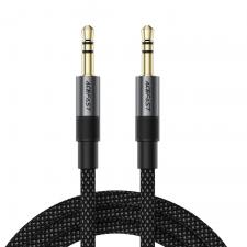 Cablu audio Acefast J10, 2xJack 3.5mm tata, Lungime 1m, Negru