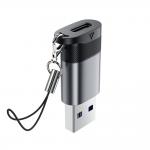 Adaptor USB-A la USB-C Acefast J8, 27W, 10 Gbps, Gri 2 - lerato.ro