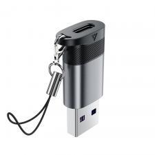 Adaptor USB-A la USB-C Acefast J8, 27W, 10 Gbps, Gri