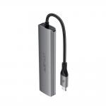 Adaptor Hub 6-in-1 Acefast J18, USB-C la 1x USB-C, 2x USB-A 3.0, 1x HDMI, 1x SD, 1x MicroSD, 90W, 4K / 60Hz, 5Gbps, Gri 3 - lerato.ro