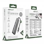 Adaptor Hub 6-in-1 Acefast J18, USB-C la 1x USB-C, 2x USB-A 3.0, 1x HDMI, 1x SD, 1x MicroSD, 90W, 4K / 60Hz, 5Gbps, Gri 5 - lerato.ro