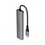Adaptor Hub 5-in-1 Acefast J16, USB-C la 1x USB-C, 3x USB-A 3.0, 1x HDMI, 90W, 4K / 60Hz, 5Gbps, Gri 3 - lerato.ro