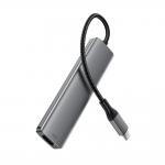 Adaptor Hub 5-in-1 Acefast J16, USB-C la 1x USB-C, 3x USB-A 3.0, 1x HDMI, 90W, 4K / 60Hz, 5Gbps, Gri 4 - lerato.ro