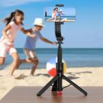 Selfie stick cu trepied Acefast E42, Brat telescopic, Lungime maxima 105cm, Telecomanda Bluetooth, Baterie CR1632, Negru 11 - lerato.ro