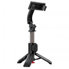 Selfie stick cu trepied Acefast E43 DESKPRO, Brat telescopic, Lungime maxima 63cm, Telecomanda Bluetooth, Baterie CR1632, Negru