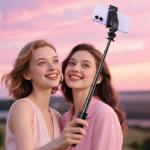 Selfie stick cu trepied Acefast E43 DESKPRO, Brat telescopic, Lungime maxima 63cm, Telecomanda Bluetooth, Baterie CR1632, Negru 10 - lerato.ro