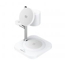 Stand incarcare 4-in-1 Acefast E39, Compatibil cu MagSafe, Putere maxima 25W, 3A, Lampa de veghe integrata, Intrare USB-C, Alb