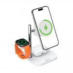 Stand incarcare 4-in-1 Acefast E39, Compatibil cu MagSafe, Putere maxima 25W, 3A, Lampa de veghe integrata, Intrare USB-C, Alb 6 - lerato.ro