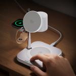 Stand incarcare 4-in-1 Acefast E39, Compatibil cu MagSafe, Putere maxima 25W, 3A, Lampa de veghe integrata, Intrare USB-C, Alb 9 - lerato.ro
