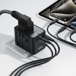Adaptor retea Acefast Z8, 3x USB-C, 2x USB-A, 2500W, Compatibil cu prize EU/UK/US/AU, Negru 7 - lerato.ro
