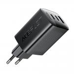 Incarcator retea Acefast A108, 67W, 3A, 2xUSB-C, 1x USB-A, Fast Charging, Negru 4 - lerato.ro