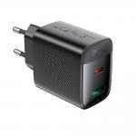 Incarcator retea Acefast A106, 45W, 3A, 1xUSB-C, 1x USB-A, Fast Charging, Negru 3 - lerato.ro