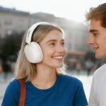 Casti wireless Acefast H12, ANC, Bluetooth 5.4, Autonomie 80h, USB-C, Alb 6 - lerato.ro