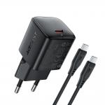 Incarcator retea Acefast A118, 30W, 3A, 1xUSB-C, Fast Charging, Cablu USB-C 1.2m inclus, Negru 2 - lerato.ro