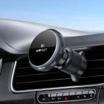 Suport auto Acefast D61, Air Vent Mount, Compatibil MagSafe, Incarcare Wireless 25W, USB-C, Gri 9 - lerato.ro