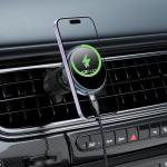 Suport auto Acefast D61, Air Vent Mount, Compatibil MagSafe, Incarcare Wireless 25W, USB-C, Gri 10 - lerato.ro