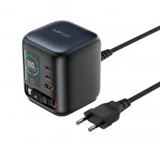 Incarcator retea Acefast Z10, 100W, 5A, 2xUSB-C, 1x USB-A, 1x Cablu USB-C, Fast Charging, Afisaj TFT, Negru