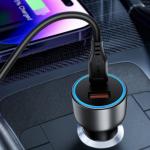 Incarcator auto Acefast B21, 1x USB-A, 1x USB-C, 75W, 3A, Fast Charging, Negru 7 - lerato.ro