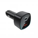 Incarcator auto Acefast B18, 1x USB-A, 2x USB-C, 200W, 5A, Fast Charging, Negru 3 - lerato.ro