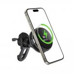 Suport auto Acefast D66, Air Vent Mount, Compatibil MagSafe, Incarcare Wireless 25W, USB-C, Negru 6 - lerato.ro