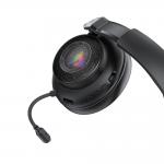 Casti gaming Acefast H15, Wireless / Bluetooth 6.0 / AUX 3.5mm, 1000mAh, Iluminare RGB, Microfon Omnidirectional, Negru 5 - lerato.ro