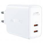 Incarcator retea Acefast PD50W GaN, 2xUSB-C, 50W, 3A, Alb 2 - lerato.ro