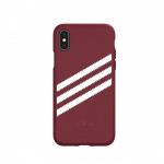 Carcasa Adidas Originals Moulded Case Suede compatibila cu iPhone X / XS, Burgundy 2 - lerato.ro
