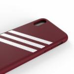Carcasa Adidas Originals Moulded Case Suede compatibila cu iPhone X / XS, Burgundy 7 - lerato.ro