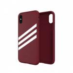 Carcasa Adidas Originals Moulded Case Suede compatibila cu iPhone X / XS, Burgundy 9 - lerato.ro