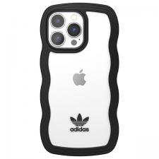 Carcasa Adidas Originals Wavy Case compatibila cu iPhone 13 Pro / 13, Negru / Transparent