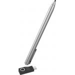 Stylus Pen Adonit Dash 4 Silver pentru desen si scriere de mana, Palm Rejection, USB-C, Incarcator inclus