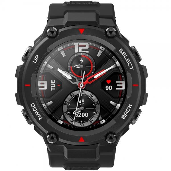 Ceas smartwatch Amazfit T-Rex, 390 mAh, Bluetooth 5.0, Black