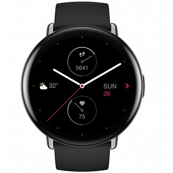 Ceas smartwatch Amazfit Zepp E, 188 mAh, Bluetooth 5.0, Display rotund, Black