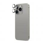 Folie sticla AmazingThing AR din aluminiu cu 3 lentile si rama pentru camera compatibil cu Iphone 16 Pro / Iphone 16 Pro Max Gri 4 - lerato.ro